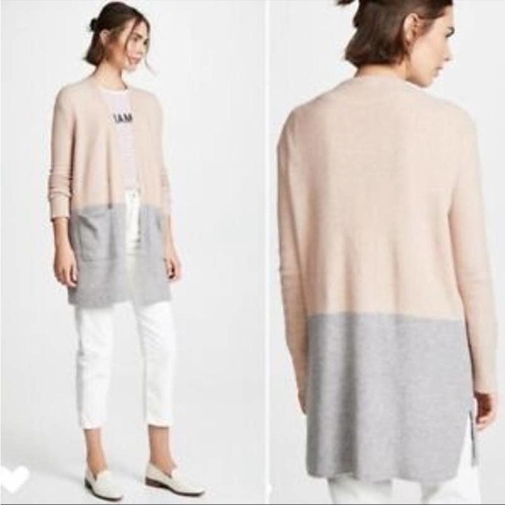 Madewell Kent Colorblock Wool Cardigan Sweater Size Large